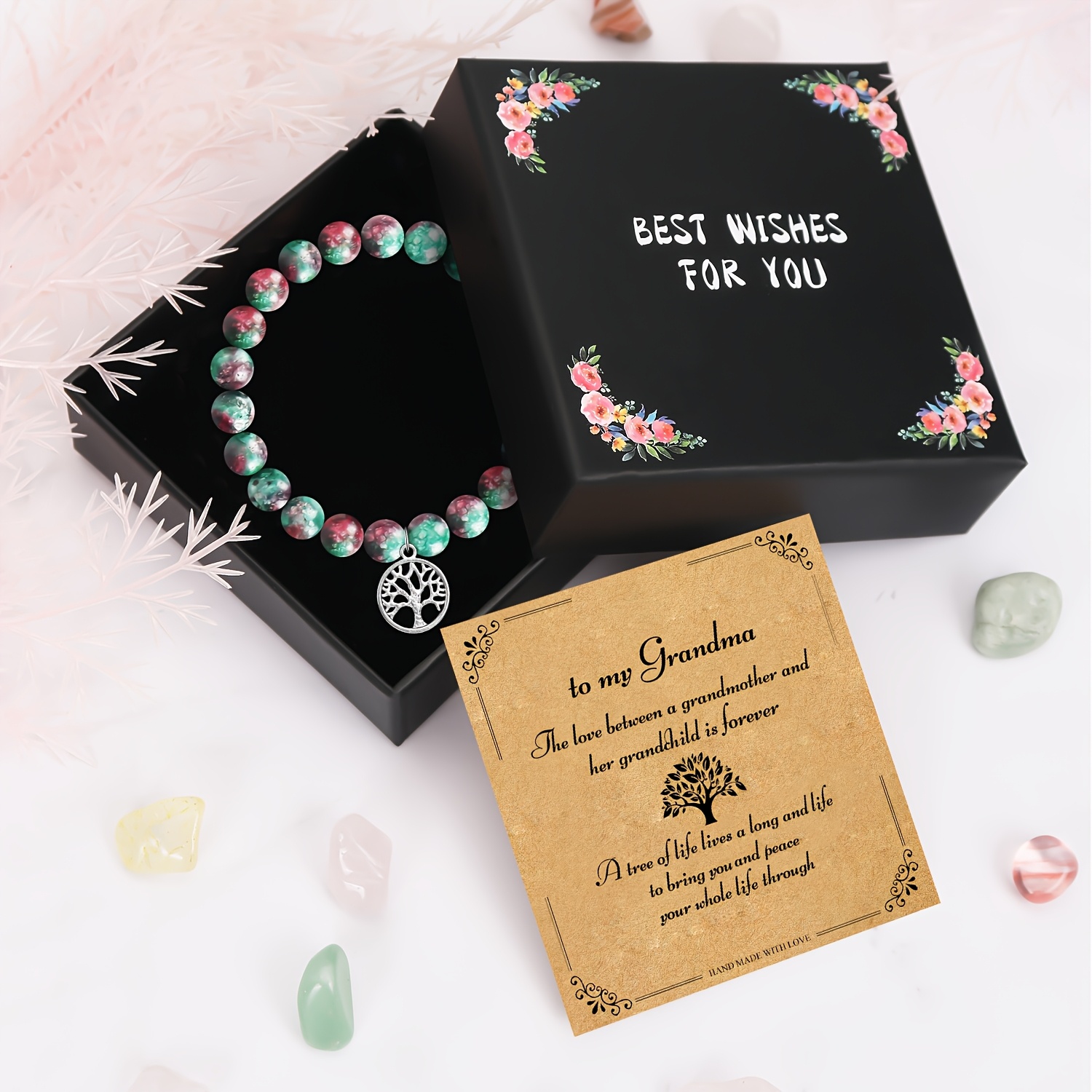 Elegant Tree of Life Pendant Bracelet with Gift Box, Valentine's Day